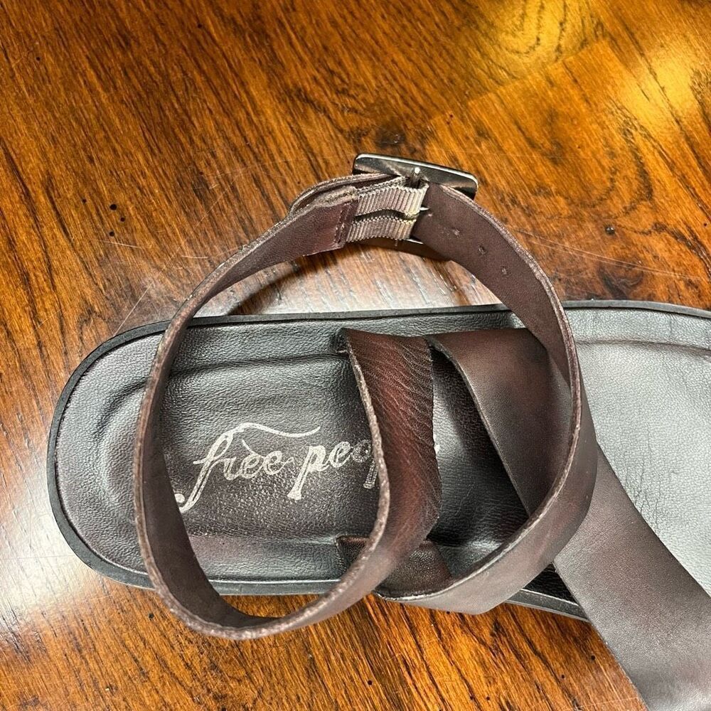 Free People Romeo Leather Gladiator Wrap Sandal Size 36 - Picture 4 of 8